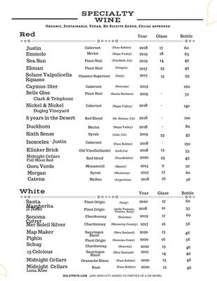 Menu photo 5 Sol St Pete Bistro St. Petersburg, FL Menu photo 5 Sol St Pete Bistro St. Petersburg, FL