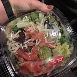 Wendy's - A southwest avocado salad with no alterations ............ NOTHING on it but lettuc, tomato, and cheese ... where is the other half ??