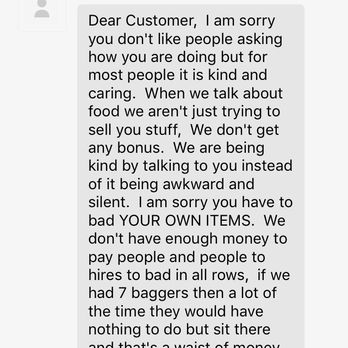Albertsons - Whoa, holy illiterate response from manager?! - Grocery Near Me - Goleta, California