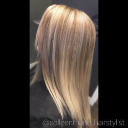 Revive Salon and Spa - Highlights to achieve the Blonde this client was looking for! Hair done by Colleen.