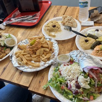 Souvlaki Fast - Chicken Gyro Platter (chopped & with Spicy French Fries), Chicken Gyro Pita, Hummus Side, Sampler - Greek Near Me - Royal Palm Beach, Florida Souvlaki Fast - Chicken Gyro Platter (chopped & with Spicy French Fries), Chicken Gyro Pita, Hummus Side, Sampler - Greek Near Me - Royal Palm Beach, Florida