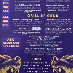 Menu updated 2/7/2023