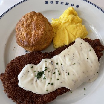 Bouchon - Chicken fried steak and eggs - French Near Me - Las Vegas, Nevada