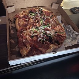 Pizza calzone or half comb and pepperoni.  Look at the goods before purchasing...you  decide.