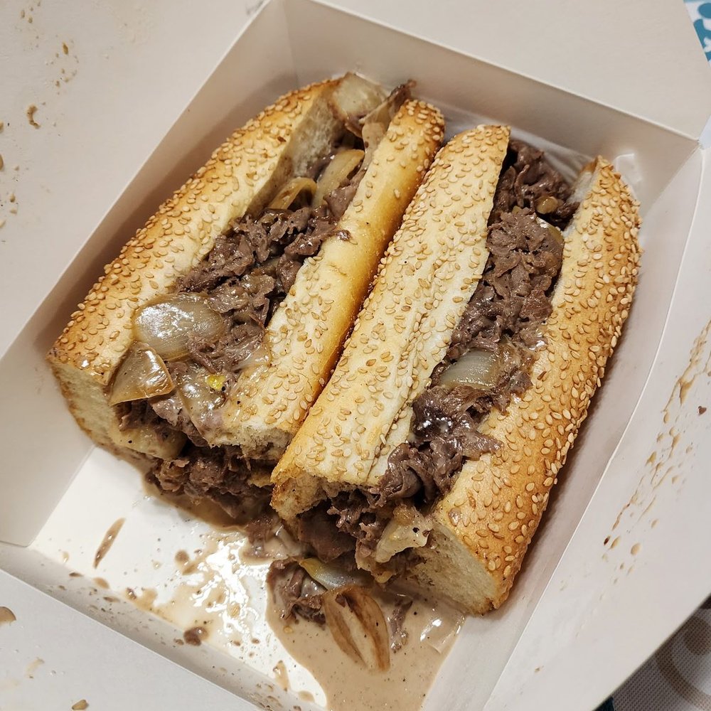 Raceway Bagels by BUNOS - Ribeye cheese steak with Cooper sharp American - Burgers Near Me - Berlin, New Jersey Raceway Bagels by BUNOS - Ribeye cheese steak with Cooper sharp American - Burgers Near Me - Berlin, New Jersey