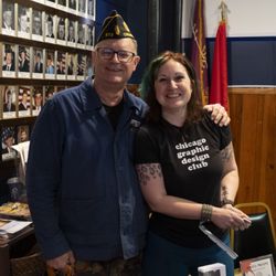 American Legion Tattler Post 973 - Tattler Post hosts the debut of "Faculty" the magazine of the Chicago Graphic Design Club. Commander Ray D. and CGDC represented by Cheryl B