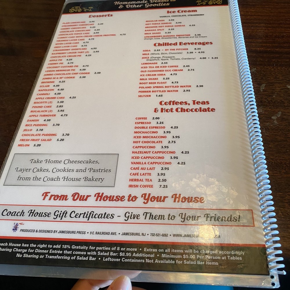 Coach House Diner - Menu - Diners Near Me - Hackensack, New Jersey Coach House Diner - Menu - Diners Near Me - Hackensack, New Jersey