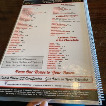 Coach House Diner - Menu - Diners Near Me - Hackensack, New Jersey Coach House Diner - Menu - Diners Near Me - Hackensack, New Jersey