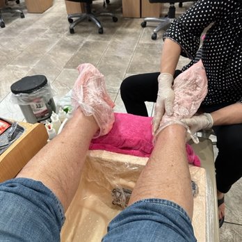 Orchid Nails & Spa - Plastic bags with hot paraffin wax. - Nail Salons Near Me - Hales Corners, Wisconsin