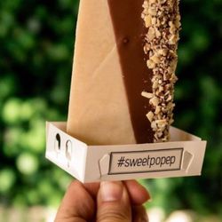 Sweet Pop Gelato - Pinenut, chocolate dipped with pecans.
