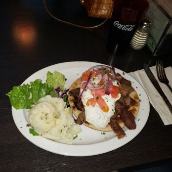 El Basha - Gyro with potato salad - Middle Eastern Near Me - Omaha, Nebraska