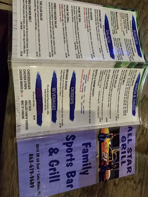 Menu photo 1 All Star Grill Lake Wales, FL Menu photo 1 All Star Grill Lake Wales, FL