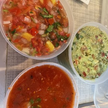 Rancho alegre Meat and Produce - three bowls of salsa and guacamole - Meat Shops Near Me - Aberdeen, Washington Rancho alegre Meat and Produce - three bowls of salsa and guacamole - Meat Shops Near Me - Aberdeen, Washington