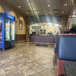 The small, dull interior