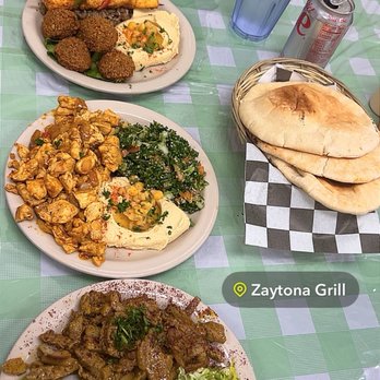 Zaytona Grill - Chicken Skewers, Hummus, Lentil Rice, Falafel and yummy warm pitas. - Mediterranean Near Me - Miami, Florida Zaytona Grill - Chicken Skewers, Hummus, Lentil Rice, Falafel and yummy warm pitas. - Mediterranean Near Me - Miami, Florida