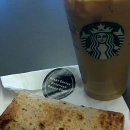 Iced coffee and breakfast wrap Iced coffee and breakfast wrap
