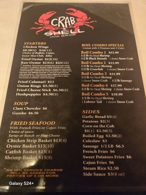 Menu photo 1 Crab & Shell Cajun Seafood Denver, CO