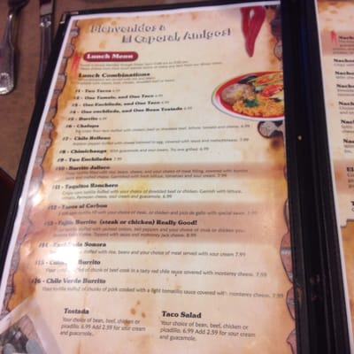 Menu photo 7 El Caporal Mexican Restaurant Pocatello, ID Menu photo 7 El Caporal Mexican Restaurant Pocatello, ID