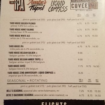 Yard House - Alcohol menu 3 - New American Near Me - Springfield, Virginia Yard House - Alcohol menu 3 - New American Near Me - Springfield, Virginia