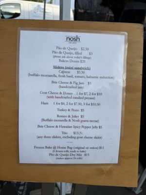 Menu photo 1 Nosh Honolulu, HI