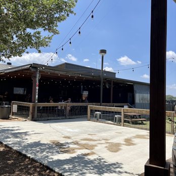 Cactus Land Brewing - Covered Patio and dance area - Breweries Near Me - Adkins, Texas