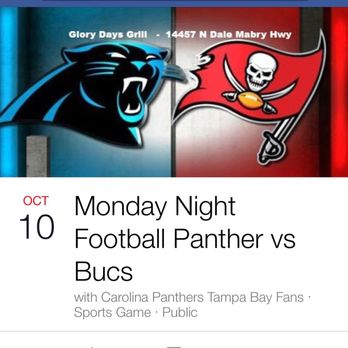Glory Days Grill - Carolina vs. Buccaneers - Chicken Wings Near Me - Tampa, Florida
