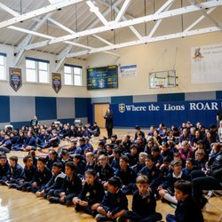 Daily Assembly in the Gym.