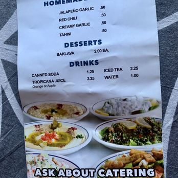 Falafelji - a menu for a restaurant - Mediterranean Near Me - Lyons, Illinois