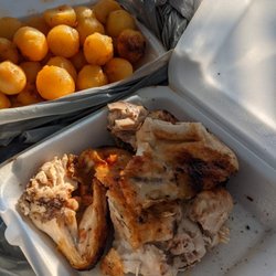 Mario's BBQ - Supposed to be half a chicken. Very dry.
