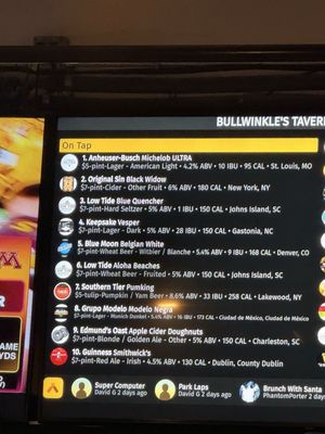 Menu photo 1 Bullwinkle's Tavern Simpsonville, SC Menu photo 1 Bullwinkle's Tavern Simpsonville, SC