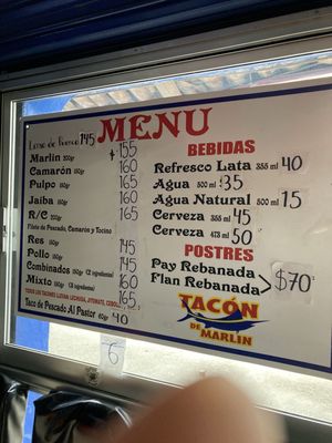 Menu photo 2 Tacón de Marlin Puerto Vallarta, JAL Menu photo 2 Tacón de Marlin Puerto Vallarta, JAL