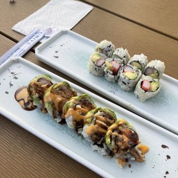 Umiya - Top: California Roll Bottom: Yummy Roll(5) - Sushi Bars Near Me - San Antonio, Texas Umiya - Top: California Roll Bottom: Yummy Roll(5) - Sushi Bars Near Me - San Antonio, Texas