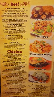 Menu photo 4 El Tapatio Mexican Restaurant Wilson, NC