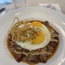 Smoked brisket hash with sunny side up eggs Smoked brisket hash with sunny side up eggs