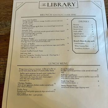 The Library on Carson - Menu - Bars Near Me - Pittsburgh, Pennsylvania