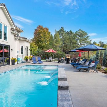 Aspen Falls Landscape and construction - Swimming pool with fountains - Landscaping Near Me - Centennial, Colorado Aspen Falls Landscape and construction - Swimming pool with fountains - Landscaping Near Me - Centennial, Colorado
