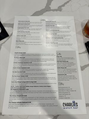 Menu photo 4 Charlie’s Watch Bar Humble, TX