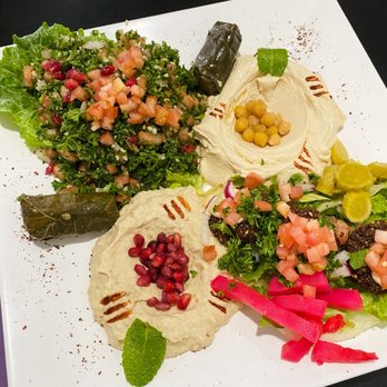 Mediterranean Fresh Grill - Hummus and Babaganoush platter was excellent. Loved the salad! - Lebanese Near Me - Winter Haven, Florida Mediterranean Fresh Grill - Hummus and Babaganoush platter was excellent. Loved the salad! - Lebanese Near Me - Winter Haven, Florida