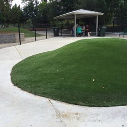 AstroTurf areas are provided for both large and small dogs