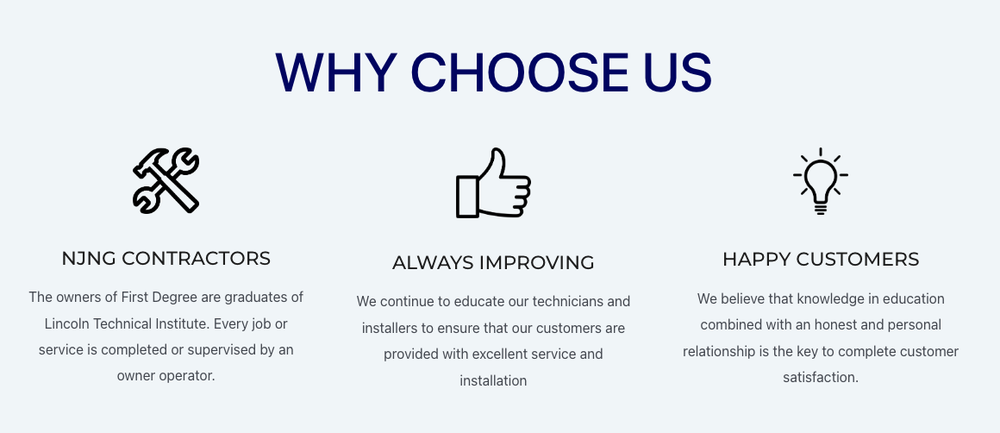 Slide of First Degree Air Conditioning - Heating & Plumbing