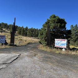 Grants KOA Journey - Entrance to the ice cave and volcano.
