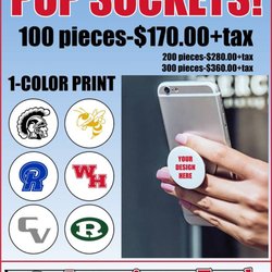 American Eagle Screen Print and Embroidery - Best price around for pop sockets!