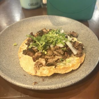 Los Molcajetes - Skirt taco tostada (volcan) - Tacos Near Me - Puerto Vallarta, JAL