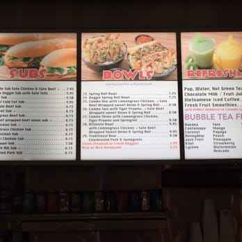 Thai Thien Sub - Menu - Vietnamese Near Me - Calgary, Alberta