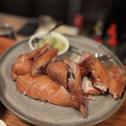 Mr Wong - Crispy skin Sommerlad chicken with ginger scallion relish