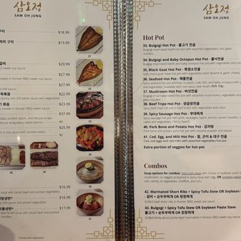 Sam Oh Jung - Menu - Korean Near Me - Lynnwood, Washington