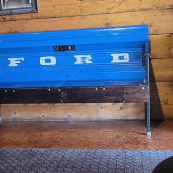 Ford's Garage Dearborn - Awesome lift gate bench - Burgers Near Me - Dearborn, Michigan