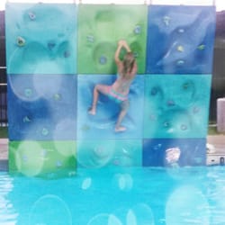 KROC - Salvation Army Fitness Center - Rock wall at the pool side!  Easy hour of fun.