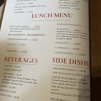 Joe’s Italian Restaurant - Menu - Italian Near Me - Lake Jackson, Texas