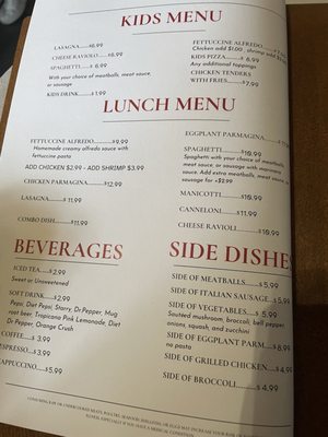 Menu photo 2 Joe’s Italian Restaurant Lake Jackson, TX